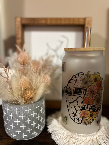 Beer Can Tumbler - Anxiety is a Lying B****